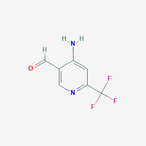 molecular formula C7H5F3N2O B15525986 4-Amino-6-(trifluoromethyl)nicotinaldehyde 