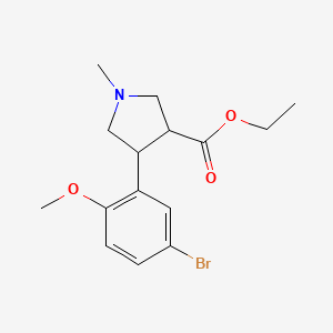 Ethyl 4-(5-bromo-2-methoxyphenyl)-1-methylpyrrolidine-3-carboxylate