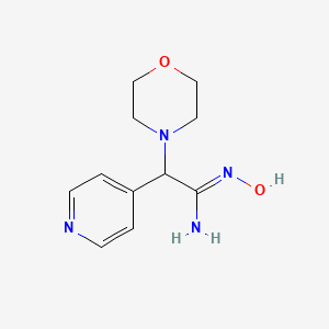 molecular formula C11H16N4O2 B15526058 (Z)-N'-hydroxy-2-morpholino-2-(pyridin-4-yl)acetimidamide 