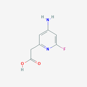 (4-Amino-6-fluoropyridin-2-YL)acetic acid