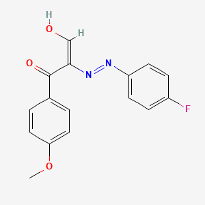 molecular formula C16H13FN2O3 B15526147 2-[2-(4-Fluorophenyl)hydrazono]-3-(4-methoxyphenyl)-3-oxopropanal 