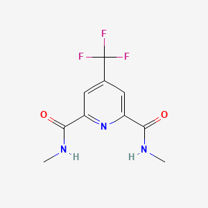 molecular formula C10H10F3N3O2 B15526157 N2,N6-dimethyl-4-(trifluoromethyl)pyridine-2,6-dicarboxamide 