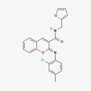 molecular formula C22H17ClN2O3 B15526242 (2Z)-2-[(2-chloro-4-methylphenyl)imino]-N-(furan-2-ylmethyl)-2H-chromene-3-carboxamide 