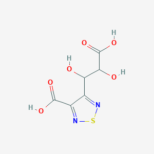 molecular formula C6H6N2O6S B15526285 4-(2-Carboxy-1,2-dihydroxyethyl)-1,2,5-thiadiazole-3-carboxylic acid 