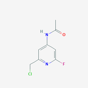 molecular formula C8H8ClFN2O B15526331 N-(2-(Chloromethyl)-6-fluoropyridin-4-yl)acetamide 