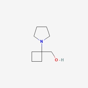 molecular formula C9H17NO B15526347 (1-(Pyrrolidin-1-yl)cyclobutyl)methanol 