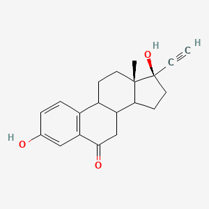 molecular formula C20H22O3 B15526368 (13S,17R)-17-ethynyl-3,17-dihydroxy-13-methyl-7,8,9,11,12,14,15,16-octahydrocyclopenta[a]phenanthren-6-one 