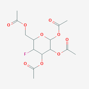 molecular formula C14H19FO9 B15526373 Glucopyranose, 4-deoxy-4-fluoro-, tetraacetate, beta-d- 