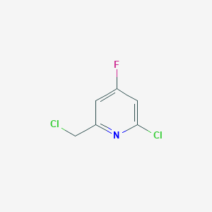 molecular formula C6H4Cl2FN B15526381 2-Chloro-6-(chloromethyl)-4-fluoropyridine 