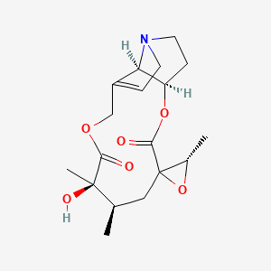 molecular formula C18H25NO6 B15526390 (1R,3'S,6R,7R,17R)-7-hydroxy-3',6,7-trimethylspiro[2,9-dioxa-14-azatricyclo[9.5.1.014,17]heptadec-11-ene-4,2'-oxirane]-3,8-dione 