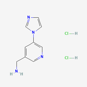 (5-(1H-imidazol-1-yl)pyridin-3-yl)methanamine dihydrochloride