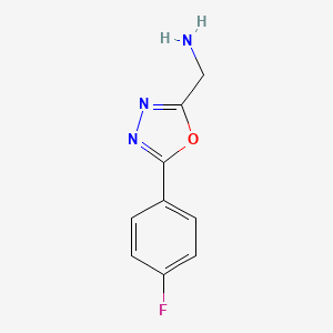 molecular formula C9H8FN3O B15526421 (5-(4-Fluorophenyl)-1,3,4-oxadiazol-2-YL)methanamine 