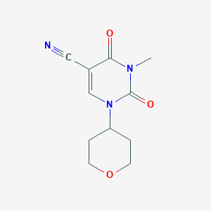 molecular formula C11H13N3O3 B15526426 3-methyl-2,4-dioxo-1-(tetrahydro-2H-pyran-4-yl)-1,2,3,4-tetrahydropyrimidine-5-carbonitrile 