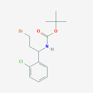 Tert-butyl 3-bromo-1-(2-chlorophenyl)propylcarbamate