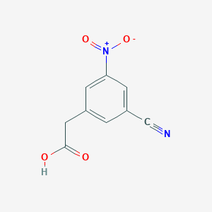 molecular formula C9H6N2O4 B15526477 (3-Cyano-5-nitrophenyl)acetic acid 