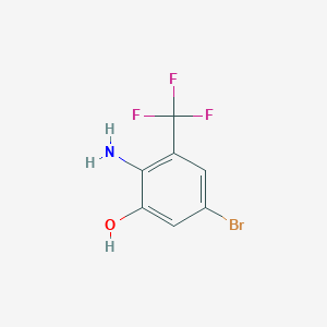 molecular formula C7H5BrF3NO B15526492 2-Amino-5-bromo-3-(trifluoromethyl)phenol 