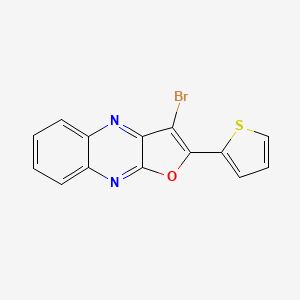 molecular formula C14H7BrN2OS B15526502 3-Bromo-2-(thiophen-2-yl)furo[2,3-b]quinoxaline 