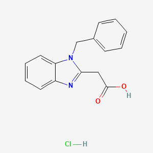 molecular formula C16H15ClN2O2 B15526516 2-(1-benzyl-1H-1,3-benzodiazol-2-yl)acetic acid HCl 