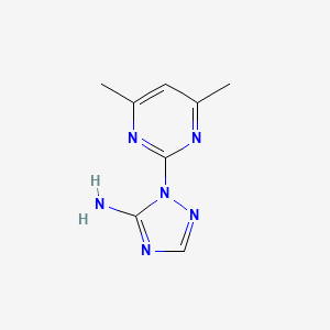 molecular formula C8H10N6 B15526527 1-(4,6-Dimethyl-2-pyrimidinyl)-1H-1,2,4-triazol-5-amine 