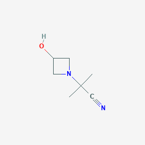 2-(3-Hydroxyazetidin-1-yl)-2-methylpropanenitrile