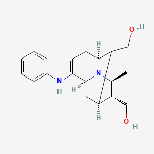 molecular formula C19H24N2O2 B15526547 [(1S,12S,14R,15R,16S)-13-(hydroxymethyl)-16-methyl-3,17-diazapentacyclo[12.3.1.02,10.04,9.012,17]octadeca-2(10),4,6,8-tetraen-15-yl]methanol 