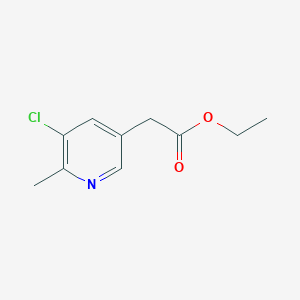 molecular formula C10H12ClNO2 B15526554 Ethyl 2-(5-chloro-6-methylpyridin-3-YL)acetate 