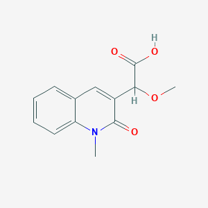 molecular formula C13H13NO4 B15526560 2-Methoxy-2-(1-methyl-2-oxo-1,2-dihydroquinolin-3-yl)acetic acid 