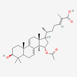 (E,6R)-6-[(3S,10S,13R,14R,15S,17R)-15-acetyloxy-3-hydroxy-4,4,10,13,14-pentamethyl-2,3,5,6,12,15,16,17-octahydro-1H-cyclopenta[a]phenanthren-17-yl]-2-methylhept-2-enoic acid