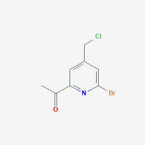 1-[6-Bromo-4-(chloromethyl)pyridin-2-YL]ethanone