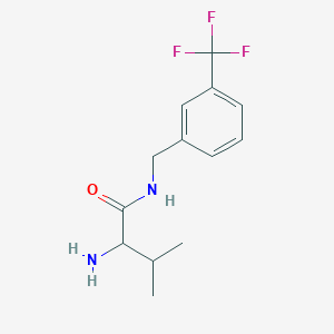 molecular formula C13H17F3N2O B15526671 2-amino-3-methyl-N-[[3-(trifluoromethyl)phenyl]methyl]butanamide 