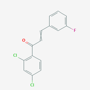 molecular formula C15H9Cl2FO B15526682 1-(2,4-Dichlorophenyl)-3-(3-fluorophenyl)prop-2-en-1-one 