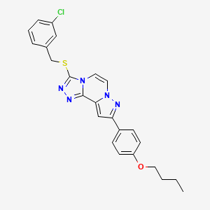 9-(4-Butoxyphenyl)-3-[(3-chlorobenzyl)sulfanyl]pyrazolo[1,5-a][1,2,4]triazolo[3,4-c]pyrazine