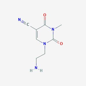 1-(2-Aminoethyl)-3-methyl-2,4-dioxo-1,2,3,4-tetrahydropyrimidine-5-carbonitrile