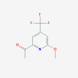 1-[6-Methoxy-4-(trifluoromethyl)pyridin-2-YL]ethanone