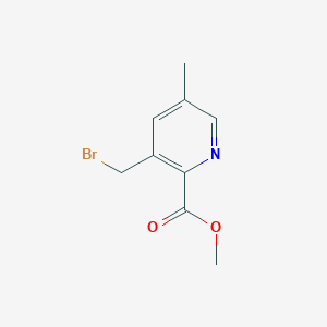 molecular formula C9H10BrNO2 B15526944 Methyl 3-(bromomethyl)-5-methylpyridine-2-carboxylate CAS No. 1260664-93-4