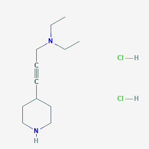 molecular formula C12H24Cl2N2 B15526953 N,N-diethyl-3-(piperidin-4-yl)prop-2-yn-1-amine dihydrochloride 