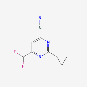 2-Cyclopropyl-6-(difluoromethyl)pyrimidine-4-carbonitrile