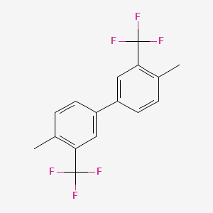 molecular formula C16H12F6 B15527023 4,4'-Dimethyl-3,3'-bis(trifluoromethyl)-1,1'-biphenyl 