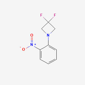 molecular formula C9H8F2N2O2 B15527043 3,3-Difluoro-1-(2-nitrophenyl)azetidine 