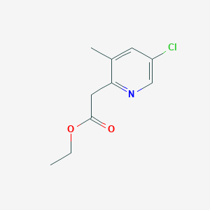 molecular formula C10H12ClNO2 B15527057 Ethyl 2-(5-chloro-3-methylpyridin-2-YL)acetate 