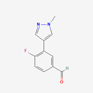 4-fluoro-3-(1-methyl-1H-pyrazol-4-yl)benzaldehyde