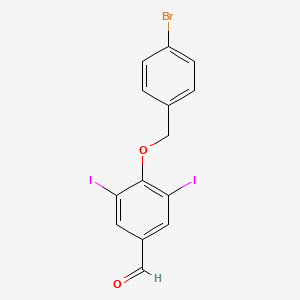 4-[(4-Bromobenzyl)oxy]-3,5-diiodobenzaldehyde