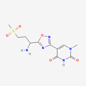 5-(5-(1-amino-3-(methylsulfonyl)propyl)-1,2,4-oxadiazol-3-yl)-1-methylpyrimidine-2,4(1H,3H)-dione