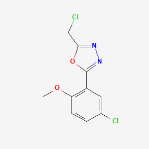 molecular formula C10H8Cl2N2O2 B15527108 2-(5-Chloro-2-methoxyphenyl)-5-(chloromethyl)-1,3,4-oxadiazole 