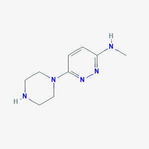 molecular formula C9H15N5 B15527109 N-methyl-6-(piperazin-1-yl)pyridazin-3-amine 