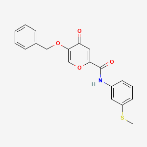 5-(benzyloxy)-N-(3-(methylthio)phenyl)-4-oxo-4H-pyran-2-carboxamide