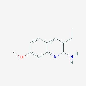 2-Amino-3-ethyl-7-methoxyquinoline