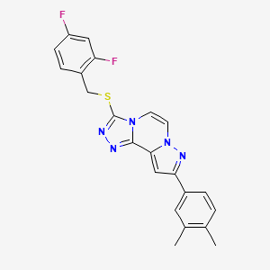 3-((2,4-Difluorobenzyl)thio)-9-(3,4-dimethylphenyl)pyrazolo[1,5-a][1,2,4]triazolo[3,4-c]pyrazine