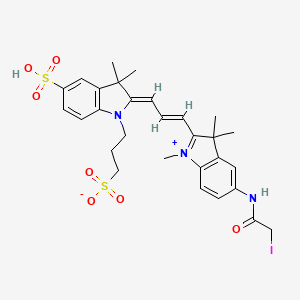 3-[(2Z)-2-[(E)-3-[5-[(2-iodoacetyl)amino]-1,3,3-trimethylindol-1-ium-2-yl]prop-2-enylidene]-3,3-dimethyl-5-sulfoindol-1-yl]propane-1-sulfonate