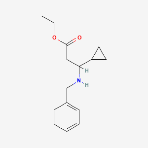 molecular formula C15H21NO2 B15527153 Ethyl 3-(benzylamino)-3-cyclopropylpropanoate 